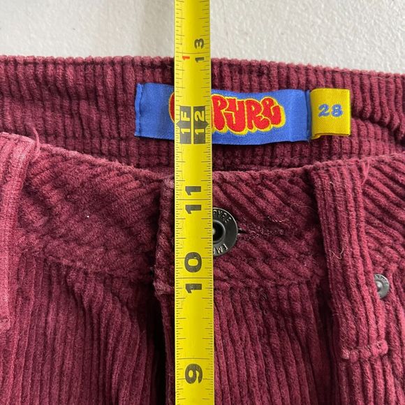 Empyre Pants Mens Size 28x27 Maroon Corduroy Relaxed Baggy Skate Y2K - Picture 10 of 12